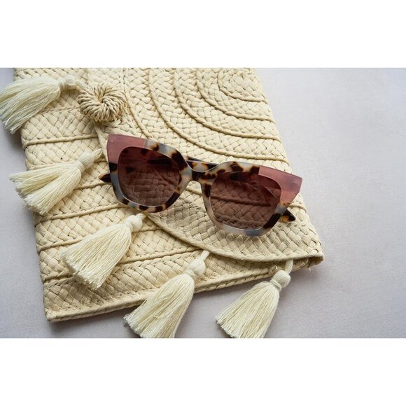 Women’s Cat Eye Sunglasses Chai Tortoise Rose Polarized UV Protection
